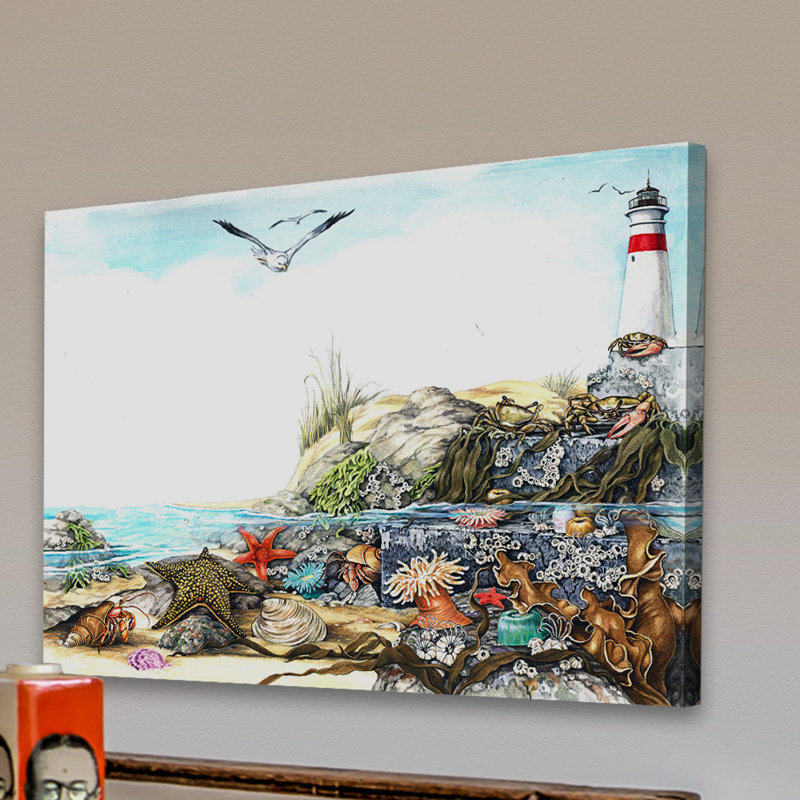 « undersea life », reproduction d’art sur toile tendue, 40 po x 52 po