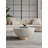 Anderson 28" Modern Vegan Leather Upholstered Stainless Steel Coffee Table with Sintered Stone Top in Cream-1822890439