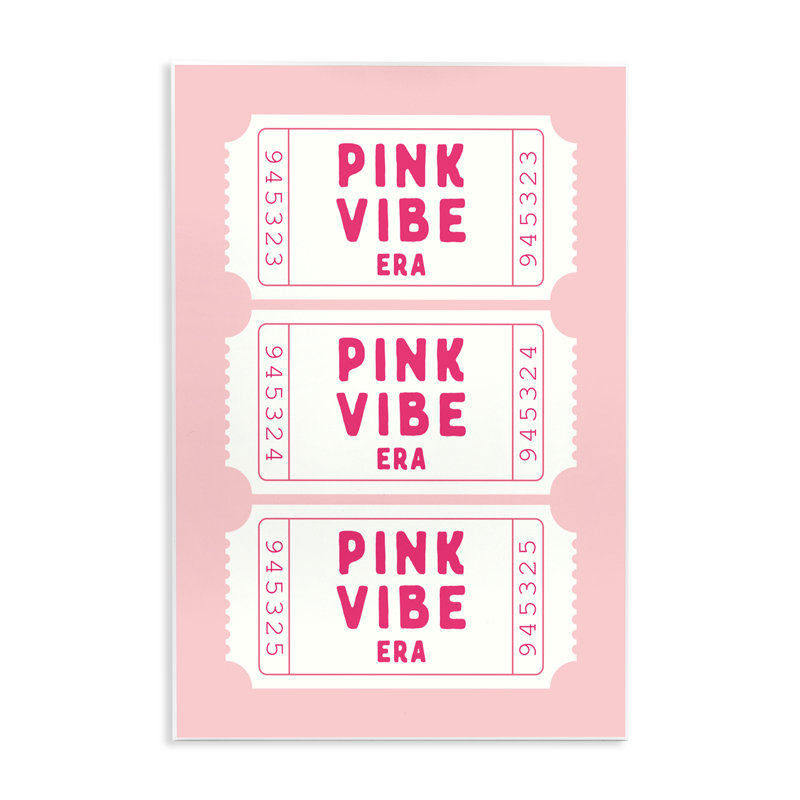 «Pink Vibe Era», plaque murale avec lettrage et doublure, H 15 po x l 10 po
