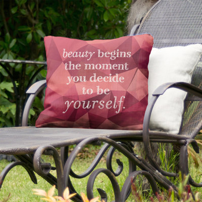 Outdoor Reversible Throw Pillow