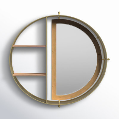 2 Piece Circle Metal Accent Shelf