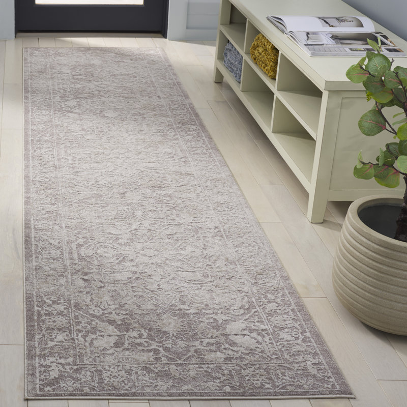 Tapis beige / crème Calidia, Tapis de couloir 2 pi 3 po x 8 pi