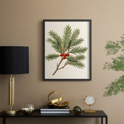 Art des Fêtes de Noël - série 2-XLIV, reproduction encadrée - bois massif