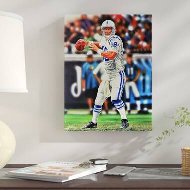 Peyton Manning Indianapolis Colts Abstract Art 1 Art Print