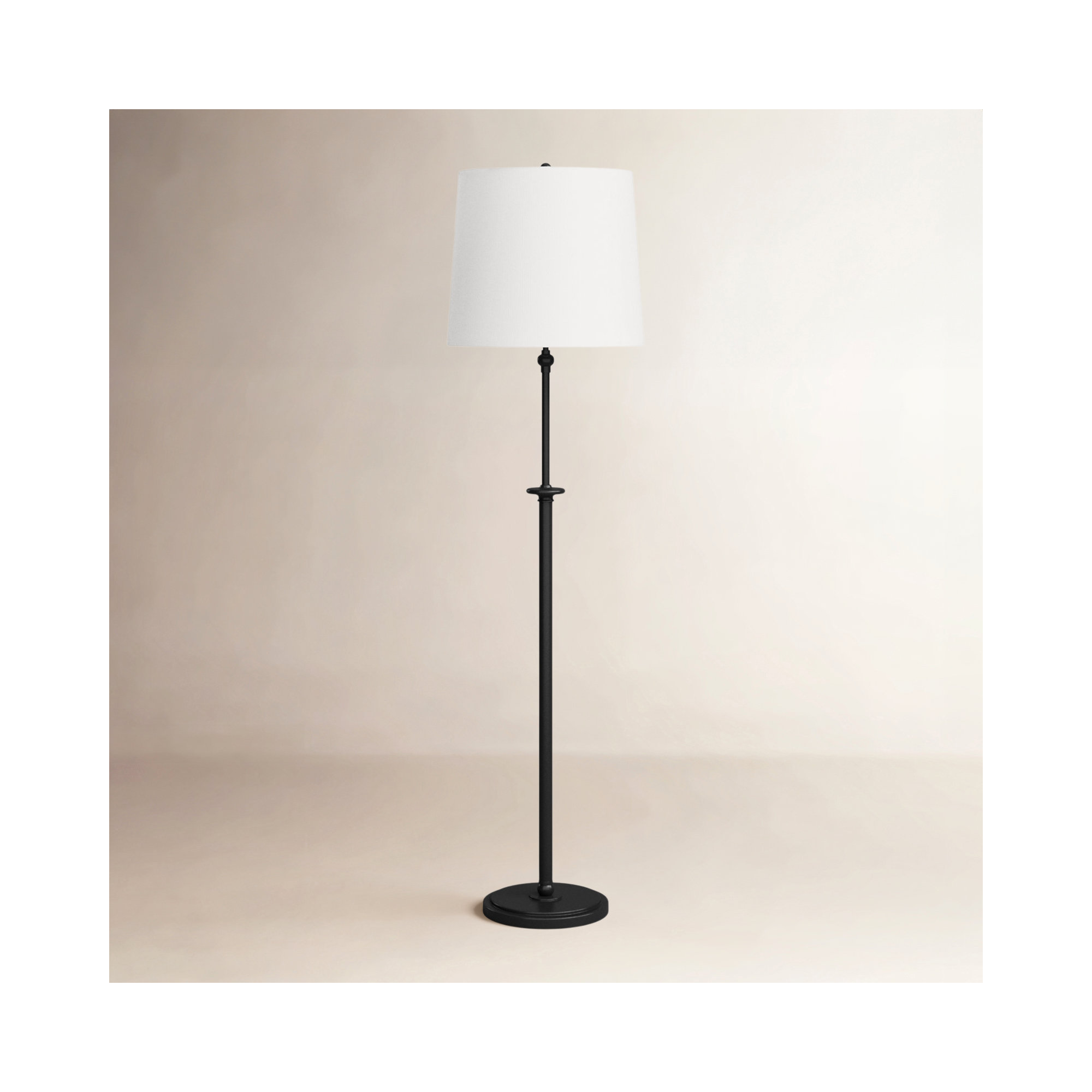 64.25'' Dimmable Floor Lamp, Aged Iron