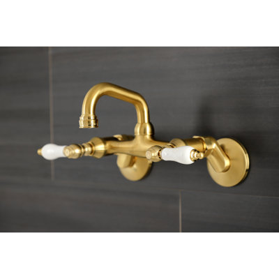 Kingston Brass Kingston Two-Handle 2-Hole Wall Mount Bar Faucet