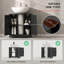 Armoire de rangement à piédestal, lavabo de salle de bain avec 2 portes de grange et tablette réglable (sans lavabo)