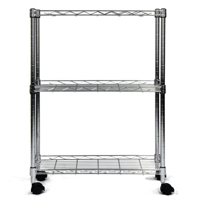 Tadcaster 22.5'' W Metal Height -Adjustable Shelving Unit with Wheels
