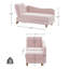 Chaise longue rembourrée en velours Acotas-1184482616