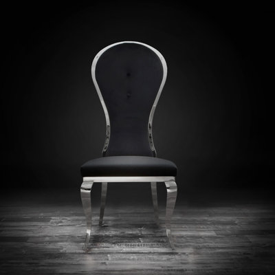 19'' H Velvet Upholstered Side Chair