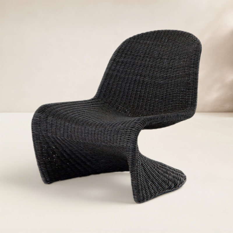 Portia Outdoor Dining Chair, Black