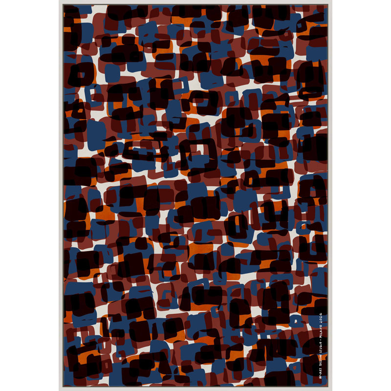 Color Clash II by Romina Gadler - Framed Wall Art, 20" H x 14" W, White Framed Canvas