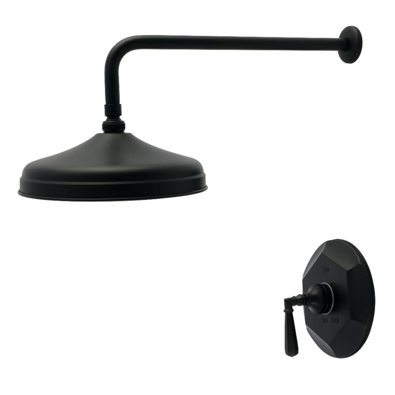 Kingston Brass Metropolitan Single-Handle Shower Faucet, Trim Only, Matte Black