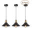 Luminaire suspendu conique unique à 3 lumières Muniz