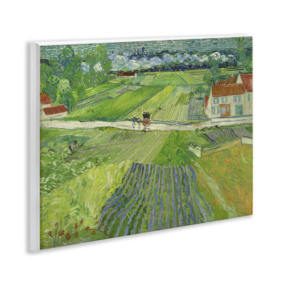 Van Gogh Carriage & Train Landscape Wall Plaque Art by one1000paintings