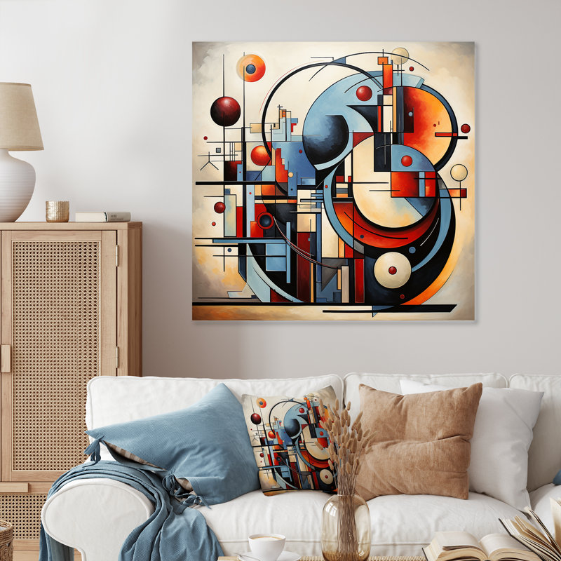 «Blue Supreme Abstract Realms I», reproduction d'art murale abstraite en métal, H 16 po x l 16 po