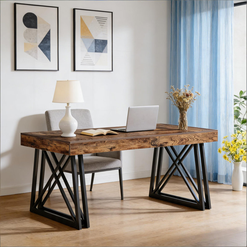 Bureau de direction rétro, bureau d'ordinateur, bureau (table seulement)