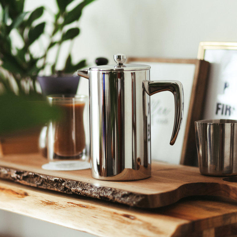 Cafetière à piston en acier inoxydable de 8 tasses Grosche