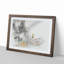 Butterfly & Pine Tree by Watanabe Seitei - Picture Frame Art Print-55680557-55680558
