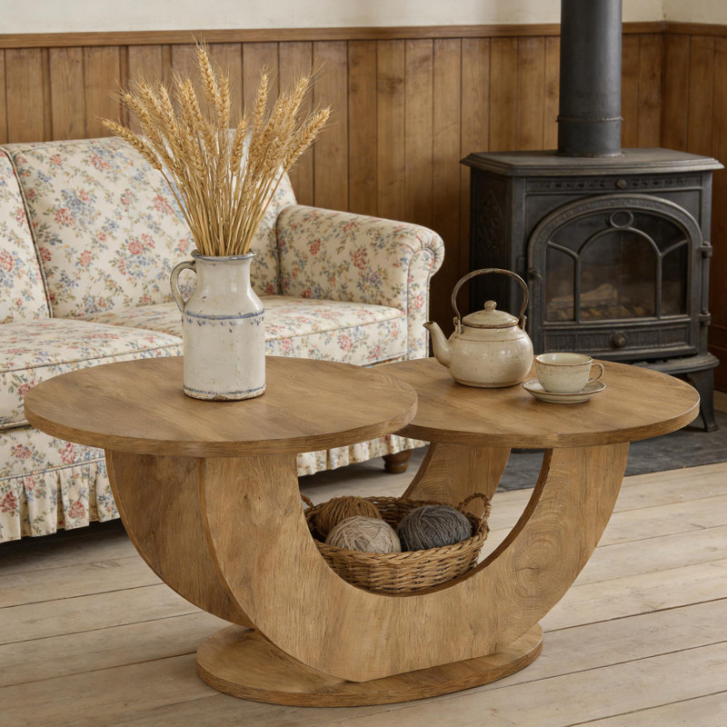 Accent Center Table,Cocktail Table,2-Tier Coffee Table