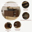 Meuble-lavabo flottant simple 30 po avec lavabo, meuble-lavabo mural avec vasque en pierre frittée noire, vasque en céramique, tablettes ouvertes et armoire-610633039-626462343