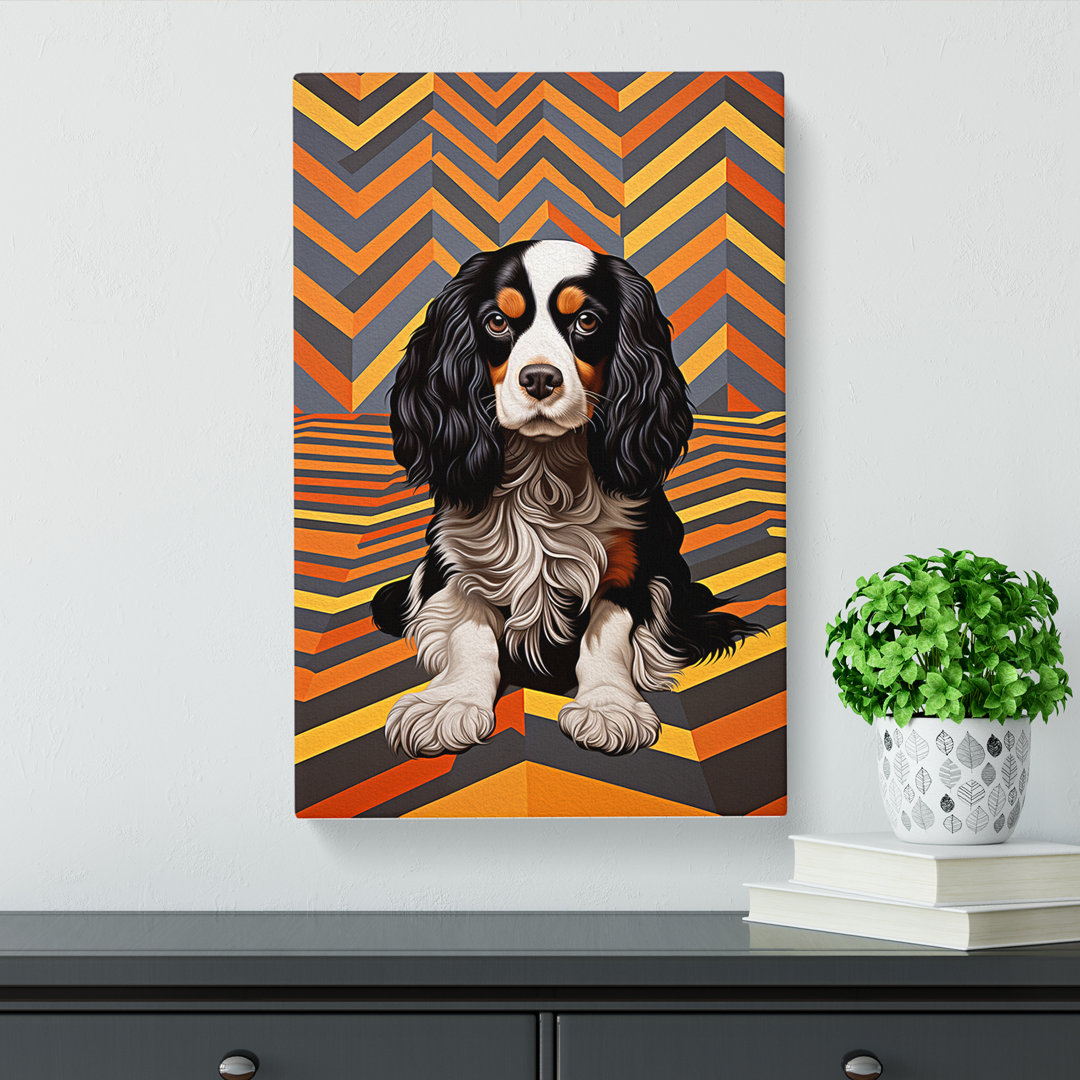 Cavalier King Charles Spaniel Op - Wrapped Canvas