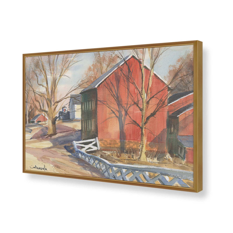 «Tree Shadows» par Stephen Calcasola, reproduction d'art, Impression sur cadre ouvert sans papier mat, H 24 po x l 32 po