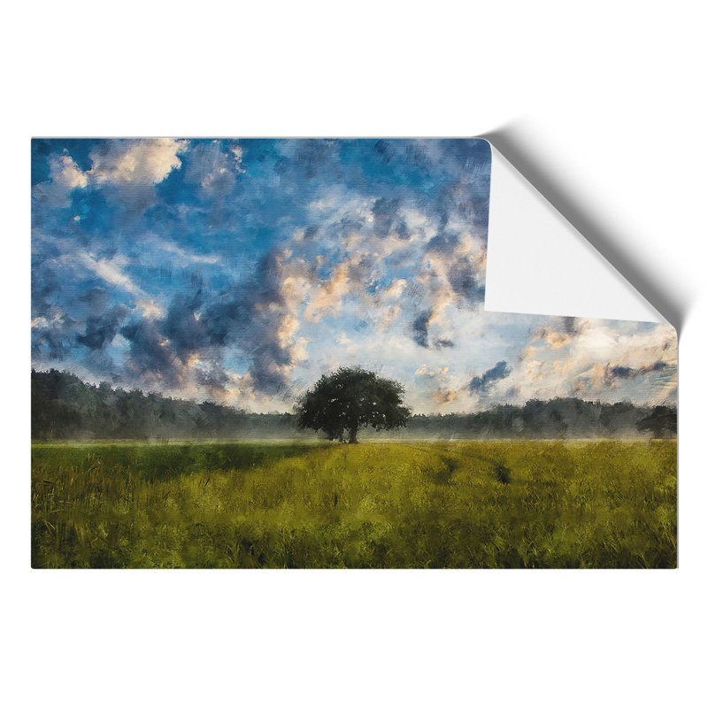 Tree at Sunrise Painting - Frameless Print, 30cm H x 42cm W x 0.1cm D
