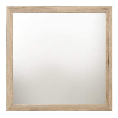 Grider Wood Flat Wall Mirror