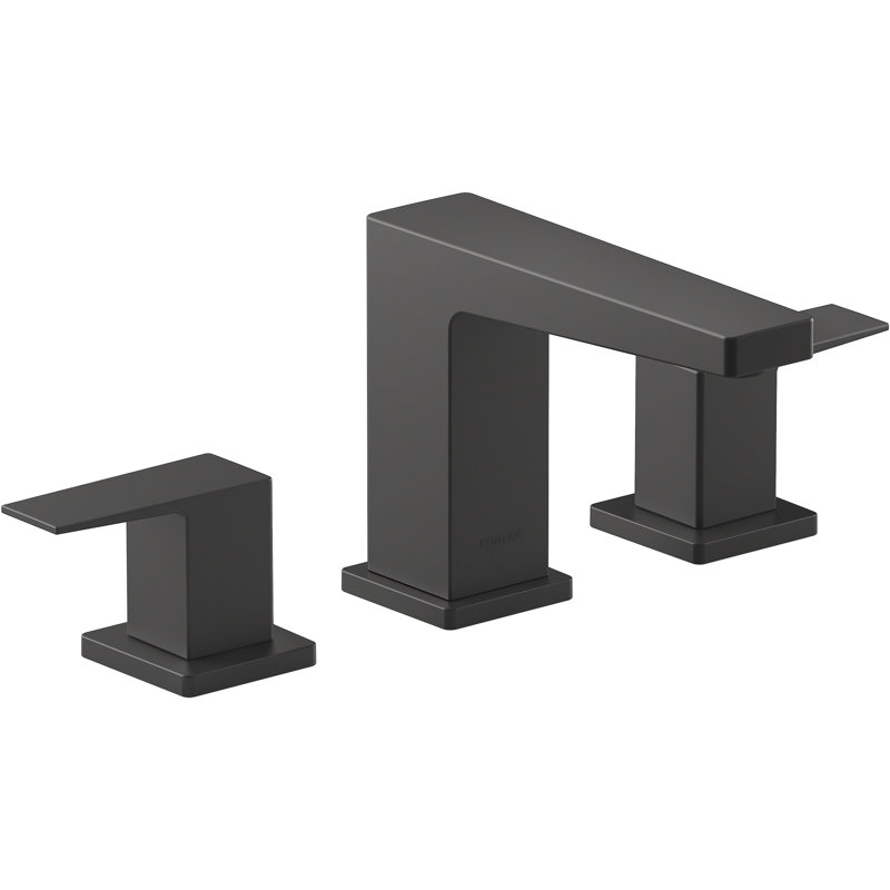Honesty® Widespread Bathroom Faucet with Drain Assembly, Matte Black