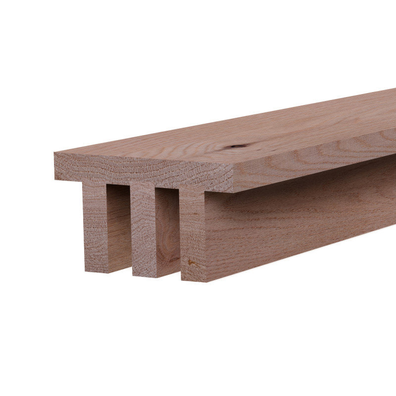 Natural Red Oak Unfinished H-Shaped Decorative Beam