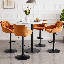 Swivel Upholstered Adjustable Height Counter Stool-1680333975