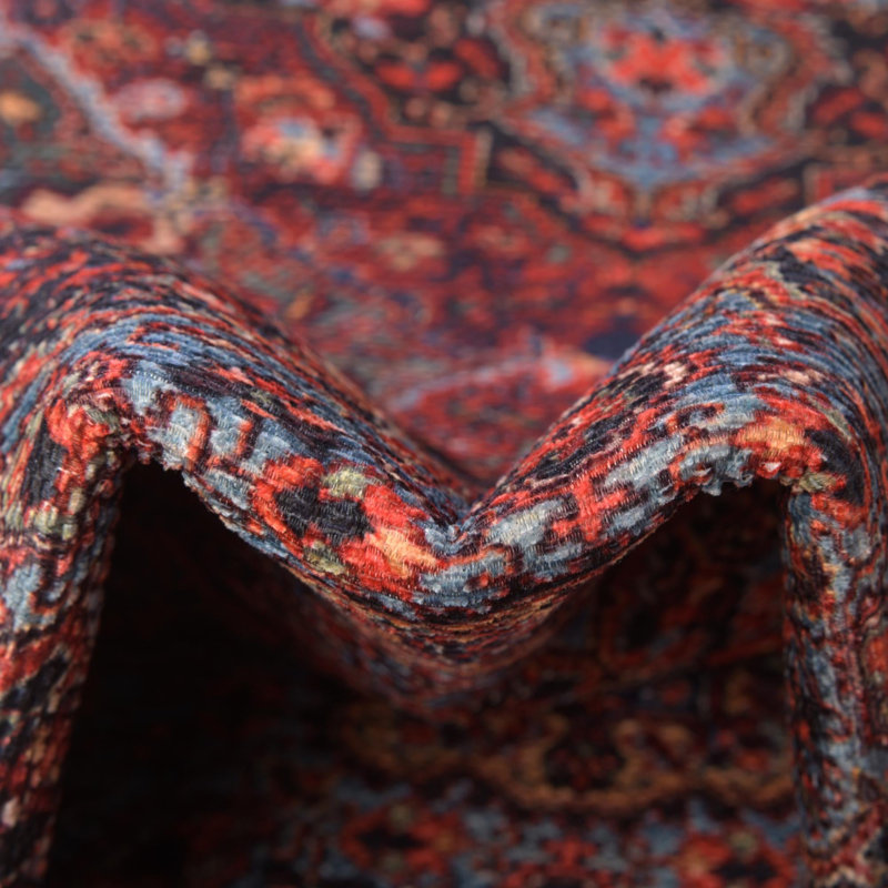 Tapis oriental bourgogne Gamero, Carré 7 pi 6 po