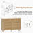 Bay Isle Home™ 9 Drawers Dresser For Bedroom, Boho Chest Of Drawers With Metal Handles, Wooden Storage Organizer With Rattan Drawers For Closet, Living Room, Hallway, Natural 6848E1E62EF54632895AFA595D8878B5