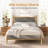 Mid-Century Upholstered Platform Bed-1303522898
