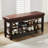 40" Solid Wood Shoe Bench with Cushion, 2-Tier Entryway Storage Bench-917480345