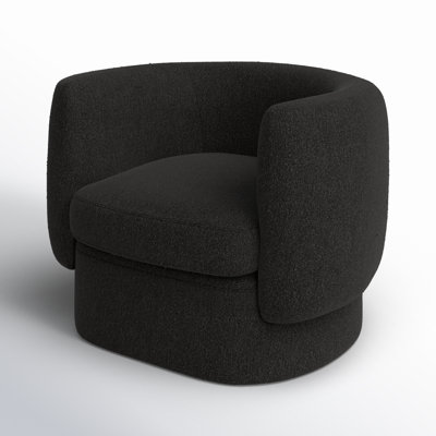 Fauteuil demi-tonneau en polyester Atla de 101,6 cm de large
