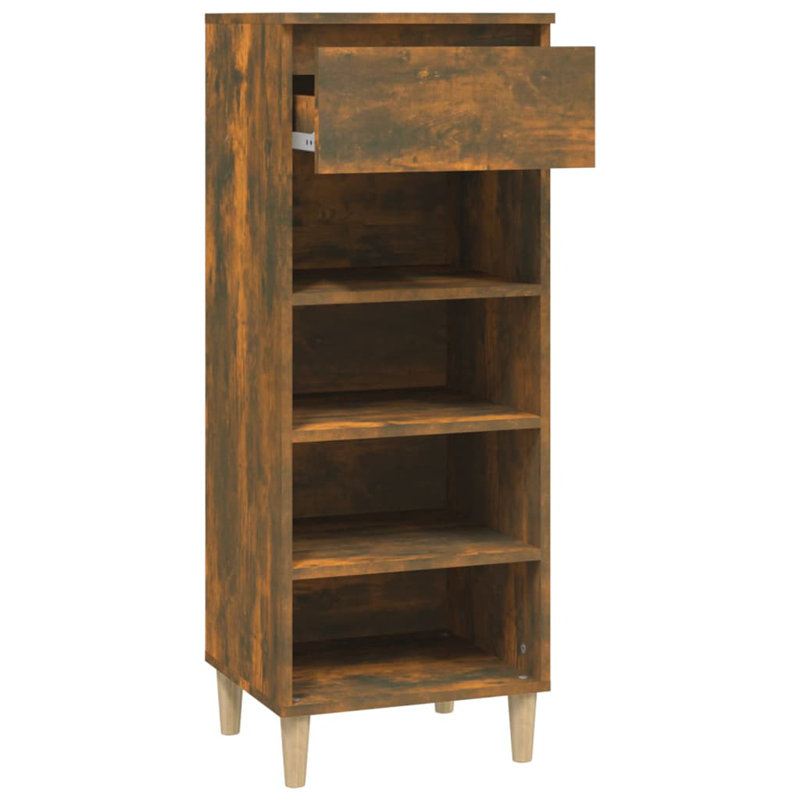4 Pair Shoe Storage Cabinet, Brown
