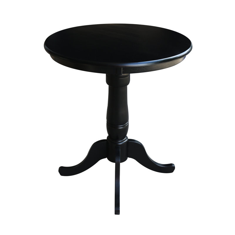Mosteller Solid Wood Dining Table, 36" H x 30" W x 30" D, Black