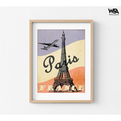 Affiche du drapeau français, impression de signe Paris, impression de fille à Paris, idée de décor de chambre à coucher, affiche Paris rêveur