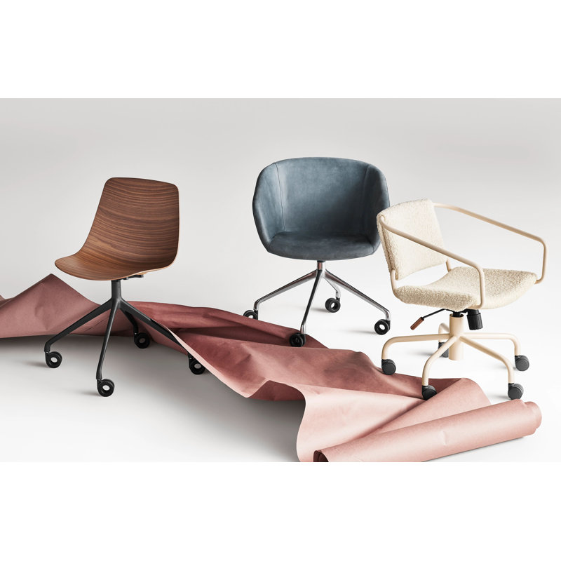 Clean Cut Task Chair, Walnut/Black