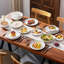Service de table 16 pièces en grès moderne comprenant assiettes, assiettes à dessert, bols à pâtes et bols à céréales, service pour 4-111121210
