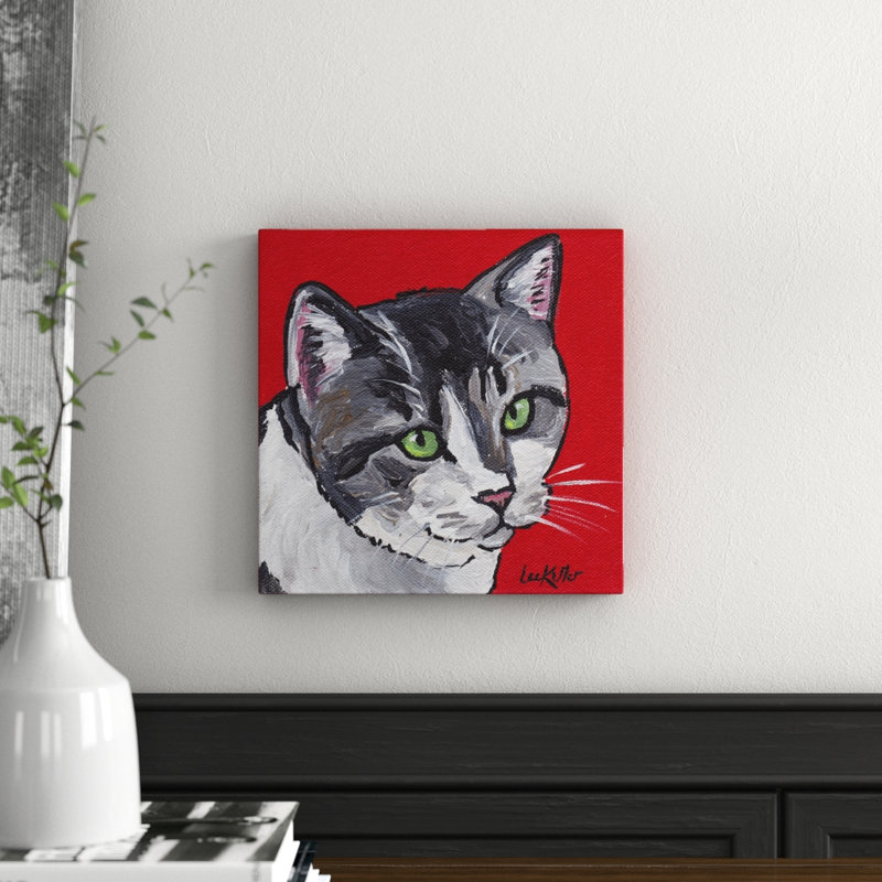 Tabby by Lee Keller - Wrapped Canvas Painting, 30cm H x 30cm W x 3.81cm D