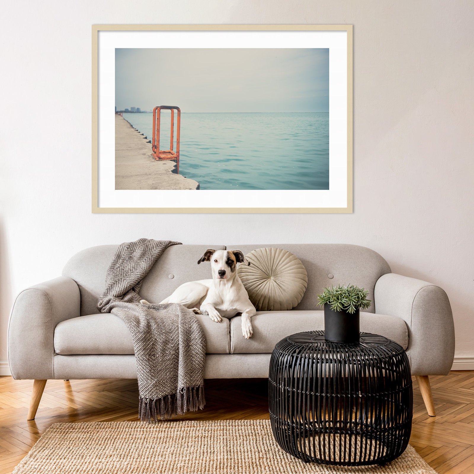 The Orange Steps by Laura Evans, Brown, 30" H x 41" W