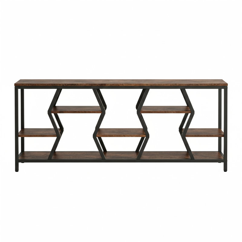 Console industrielle 70,9 "avec tablettes de rangement