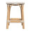 Riviera Gray/White Dot 24"H Square Rattan Counter Stool