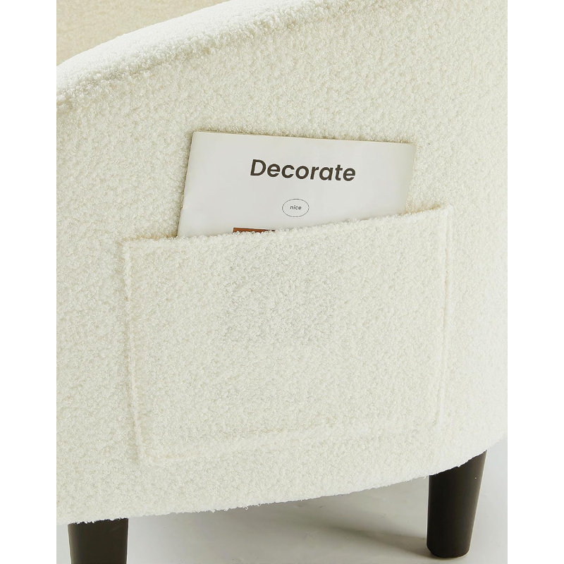 Chaise d'appoint avec repose-pieds, Blanc