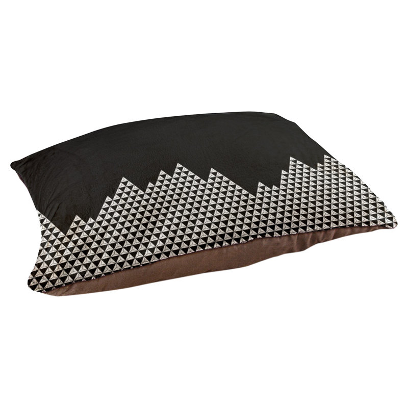 Coussin mountain dog Byrge, Très grand (l 52 po x P 42 po x H 17 po), Noir / Gris