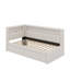 Lit plateforme tapissier simple avec ports USB et 2 tiroirs-114392643