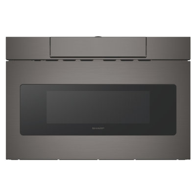 Four à micro-ondes de tiroir de 24 pouces avec commandes tactiles en verre cachées et ouverture automatique AutoTouch, capteur de cuisson, dégivrage, maïs soufflé, verrou pour enfant, acier inoxydable noir - SMD2477AHC